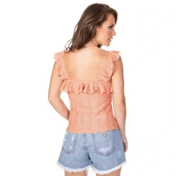 Guess Ruffle Sleeveless Top - Picture 3 of 8